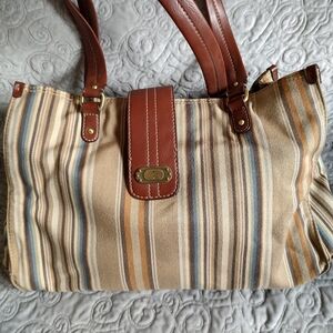 EUC Etienne Aigner Striped Tote